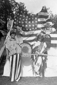 Paul R Maxey and Frank Tracey in the Fourth of July parade